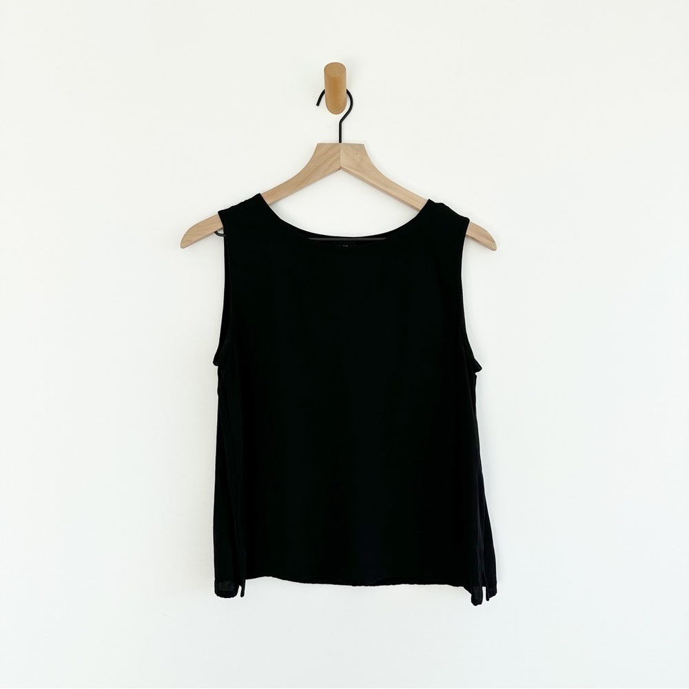 Eileen Fisher Women's Sleeveless Top Silk Size Medium Black